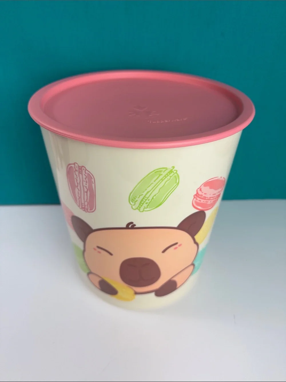 Tupperware One Touch Canister Size E 23 Cup / 5.5L Capybara Pink Seal